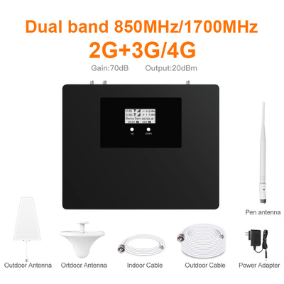 comprare ripetitore a due bande del telefono cellulare del ripetitore del segnale di 850MHz 1700MHz fabbricazione online