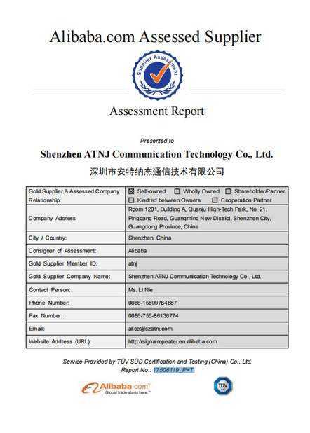 Porcellana Shenzhen Atnj Communication Technology Co., Ltd. Certificazioni